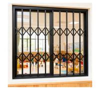 Household Folding Window Grilles, Child Proof Windows Guard Retractable Security Fences, with Theft Lock Customizable(59X67IN/150X170CM)