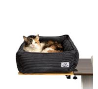 Household Friends Desk Cat Bed - Foldable & Stable, Perfect for Cuddly Cats Who Like to Stay Nearby - Easy to Install Soft Washable Fabric - Cat Bed