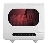 Household Fully Automatic Desktop Dishwasher,Countertop Dishwasher Household Small Desktop Drying and Disinfection Integrated Automatic Installation-Free Dish Washing Machine Rotary Spray 360° Azimut