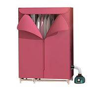 Household Heated Clothes Airer 1000W Electric Portable Clothes Dryer Multifunction Dryer 450L Large Capacity Double Layer Widening Dryer for Home, Laundry, Apartment (Color : Red)