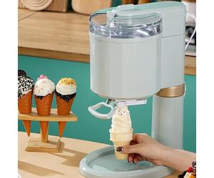 Household Ice Cream Machine, 1L Soft Serve Maker for Home, Bar, Cafe - Mini Fruit Soft Ice Cream Machine