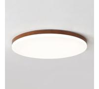 Household Indoor Wooden Ceiling Lights Semi-recessed Installation LED Ceiling Lamp Three-Color Dimming Lighting Fixture with Acrylic Lampshade Elegant Panel Lamps Bedroom, Kitchen, Living Room KNBVFHG