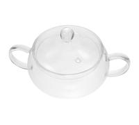 Household Instant Noodle Pot Glass Bowl with Cover for Desserts