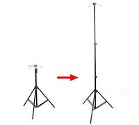 Household Iv Pole With 4 Hooks For Home Clinic, Adjustable Iv Drip Stand Infusion Holder, Height Floor Movable Stainless Steel Bracket Tripod Base(210cm(83in))