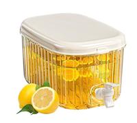 Household Juices Kettle - Fridge Water Dispenser with Tap, 5.5L Capacity | Food-Grade Cold Drink Container with No-Drip Rubber Seal for Tea, Fruit Beverages, Picnic, and Travel Use