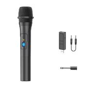 Household K-song Microphone Intelligent Noise Reduction Two-person Chorus Karaoke VHF Fixed Frequency USB Powered Automatic Connection 30 Meters Distance 15W Output Suitable for Speaker Devices with M