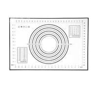 Household Kitchen Silicone Nonstick Baking Mat Rolling Dough Pad Cake Pastry Cooking Tools Premium Food Grade Silicone Durable Reusable Rolling Pin Pad for Home Bakers Red Black (Black)