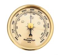 Household Mechanical Barometer 70MM Gold Pointer Style, Adjustable Air Pressure Gauge with Metal Construction, Reliable for Environmental Measurement
