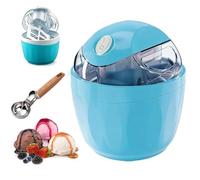 Household Mini Ice Cream Maker, Personal Ice Cream Maker with One-Touch Control, Quick 15-Minute Making, Electric DIY Makes Single Serve Sorbet Machine for Homemade Frozen Yogurt(Blue)