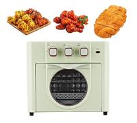 Household Multi-function Oven, 18L Large-capacity Air Fryer Oven with Knob Control, 0-60 Min Timer, 360° Hot Air Circulation, 100℃-210℃ Temperature Control, for Home Kitchen green