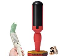 Household pet hair removal roller, a reusable tool for removing dog and cat hair. This easy-to-clean device removes pet hair from carpets, furniture, clothing, bedding, and sofas. (Red)