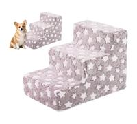 Household Pet Stairs | Dog Steps For Couch | 3 Steps Dog Stairs For Small Cats Climbing | Small Stairs For Getting On And Off The Bed | Removable And Washable For Chair Sofa Bedroom Window Sills