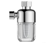 Household Pre-Filter Copper Shell 40μm Mechanical Filtration System - Washable Foam Filter Cover for Pump Fish Tank Silver 40x100mm