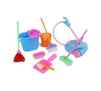 Household Pretend Play Toy Kit Mini Vacuum Cleaner Cleaning Mop Broom Tools Accessories Toys Ware Toys for Girls Kids 9Pcs, Mini Vacuum Cleaner Kit