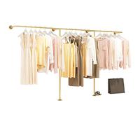 Household Products Retail Store Wall Ceiling Mounted Clothes Garment Rack, Creative Golden Boutique Clothing Store Clothes Display Rack, Multi-Purpose Clothing Hanging Rod for Closet Storage/30