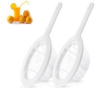 Household Sieve Fine Mesh 2pcs 400 Mesh Filter Net with Handle Hook, Food Filter for Coffee, Jam, Fruits, Vegetable Straining Set, Flour, Yoghurt,24 * 14.5cm