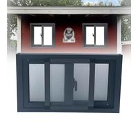 Household Slider Window, Basement Replacement Aluminum Alloy Sliding Windows with Screen and Tempered Glass for Playhouse Garage Shed(111x71cm)
