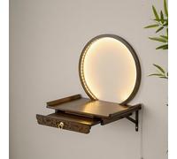 Household Solid Wood Wall Cabinet Buddha Cabinet Niche with Drawer,Temple Wall Mounted Guanyin Cabinet,Bamboo Prayer Buddhist Niche Incense Table,for Pooja and Incense Tribute