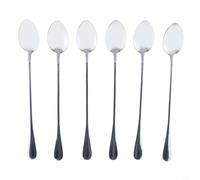 Household Stainless Steel Spoon Set 6PCS MultiPurpose for Coffee Ice Tea and Food Serving Including Rice Soup Chili Desserts