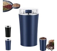 Household Superfine Grinder, Superfine Spice Grinder, Multifunctional Portable Coffee Grinder Electric, 300W Powerful Power with Heavy-Duty Stainless Steel for Coffee, Spices, Herb, Nuts,Etc (Blue)