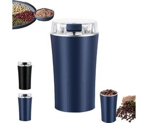 Household Superfine Grinder, Superfine Spice Grinder, Multifunctional Portable Coffee Grinder Electric, 300W Powerful Power with Heavy-Duty Stainless Steel for Coffee, Spices, Herb, Nuts,Etc (Blue)