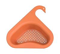 Household Swan Drain Basket for Kitchen Sink Drain Basket Swan Shape Drain Rack Multi-Function Swan Triangular Sink Drain Shelf Kitchen Triangle Sink Filter Swan Strainer Hangs on Faucet (1PC,Orange)