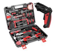 Household Tool Set with 3.6V USB Electric Screwdriver, 43 PCS Home Tool Kit with Cordless Lithium-ion Drill Driver