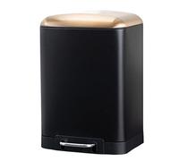 Household Trash Can Indoor Trash Can Stainless Steel Foot-Operated Trash Can With Airtight Silent Lid For Living Room Kitchen And Bedroom Silver/Black 12 L Indoor Trash,Black，Silver