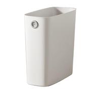 Household Trash Can, Small Trash Can, Plastic Wastebasket, Mini Slim Rubbish Waste Bin, Modern Open Top Garbage Container Bin for Bathroom Office Bedroom Kitchen(White)