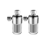 Household Water Heater Pre-Filter Shower Tap Purifier Universal Reusable Filter Cartridge(Silver-2pcs)