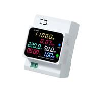 Household Watt-Hour Meter, DIN Rails Energy Meter LCD Display Electric Multimeter Ammeter Voltmeter Electricity Usage Monitor for Home