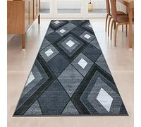 Householdfurnishing Large Luxury Area Rug Geometric Modern Carpet Kitchen Mat Small Doormat Washable Rugs Hallway Runner Bedroom Livingroom Floor Mats (60 x 225 cm, Grey)