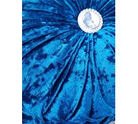 Householdfurnishing Velvet Round Cushion Cover Small & Large Stitched with Diamond Turquoise Blue 45 x 45