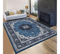 householdfurnishing Vintage Traditional Non Slip Rug Bedroom Living Room Carpet Mat Runners Floral Pattern Wide Area Persian Style Rugs (240 x 320 cm - X Large Rug, Blue)