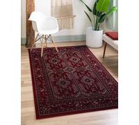 Householdfurnishing Zinat Rug Luxury Traditional Area Rug for Bedroom, Living Room & Hallway | Soft Vintage Persian Style Runner Carpet | Elegant Home Decor Floor Mat (Red, W 60 x L 110 cm)