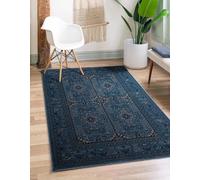 Householdfurnishing Zinat Rug Luxury Traditional Area Rug for Bedroom, Living Room & Hallway | Soft Vintage Persian Style Runner Carpet | Elegant Home Decor Floor Mat (Turkuaz, W 240 x L 320 cm)