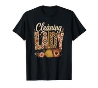 Housekeeper Leopard Boho Cleaning Lady Value Graphic T-Shirt