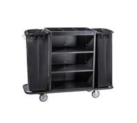 Housekeeping Cleaning Trolley with Multifunctional Hand-Push Cart and Cloth Bag for Efficient Hotel Room Service