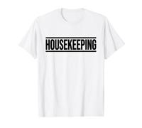 Housekeeping Maid Service Cleaning Crew Uniform TEE Value Graphic T-Shirt, Men, White, S
