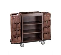 Housekeeping Room Service Cart - Hotel Linen Trolley, Cleaning Trolley for Efficient Room Maintenance and Organization
