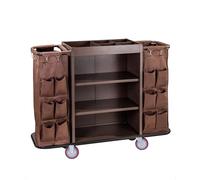 Housekeeping Room Service Cart - Hotel Linen Trolley, Cleaning Trolley for Efficient Room Maintenance and Organization