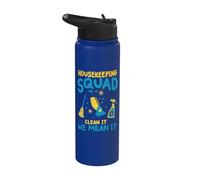 Housekeeping Squad We Clean It Like We Mean It Stainless Steel Insulated Water Bottle