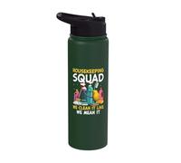 Housekeeping Squad We Clean It Like We Mean It Stainless Steel Insulated Water Bottle