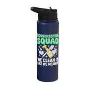 Housekeeping Squad We Clean It Like We Mean It Stainless Steel Insulated Water Bottle