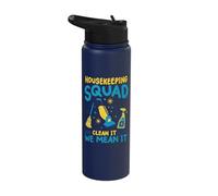 Housekeeping Squad We Clean It Like We Mean It Stainless Steel Insulated Water Bottle