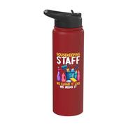 Housekeeping Staff We Clean It Like We Mean It Stainless Steel Insulated Water Bottle