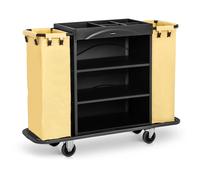 Housekeeping Trolley 150 kg 2 Laundry Bags - Laundry Trolleys by Uniprodo Black
