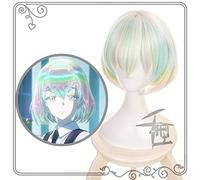 Houseki no Kuni Land of the Lustrous Diamond Cosplay Wig Mixed Color Short Halloween Party Synthetic Hair +Free Wig Cap