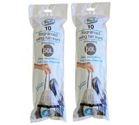 HOUSEMANN Tidyz Fragranced Drawstring Swing Bin Liners, 50L, Fresh Linen, 20 Pack