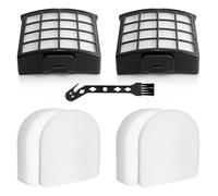 HOUSEMAX AZ3900 Filter Replacement for Shark PowerDetect Corded Upright Vacuum Cleaner AZ3900UKT AZ3900UKTBK, 2 HEPA Filters and 2 Foam & Felt Filters